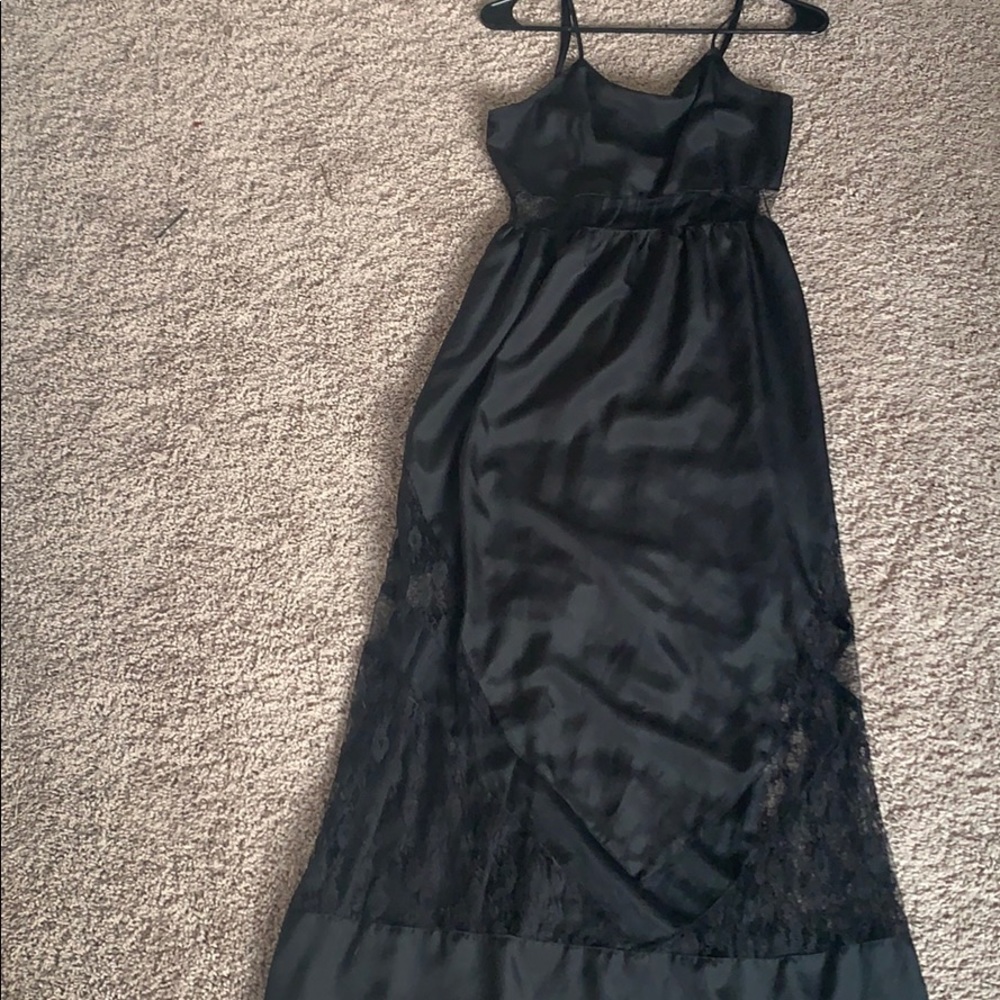 Black lace maxi dress